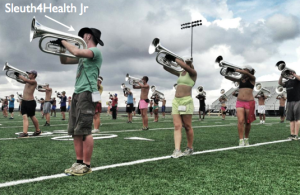 A typical field practice for the Oregon Crusaders Drum & Bugle Corps